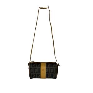 Fendi Zucca Zucchino FF Logo Monogram Crossbody Pochette Vintage